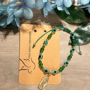 💚✨🧿 Virgen de Guadalupe Evil Eye Bracelet